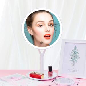 Bezdoteku LED kozmetické make-up zrkadlo Ypsilon okrúhle nabíjacie bielej