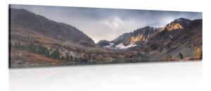Obraz majestátne hory s jazerom Varianta: 150x50