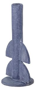 Modrý svietnik Bloomingville Bess, výška 22 cm