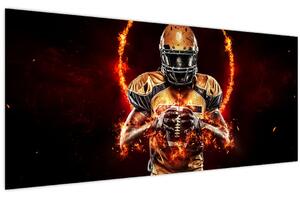 Obraz - Americký futbalista (120x50 cm)