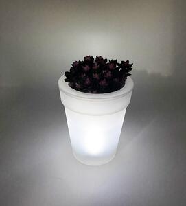 Bezdoteku LED solárne svietiaci kvetináč studená biela, IPRO, 1W, studená biela