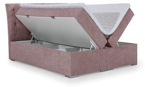 Čalúnená manželská posteľ s úložným priestorom Beneto 140 - ružová (Soro 61)