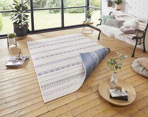 NORTHRUGS - Hanse Home koberce Kusový koberec Twin Supreme 103752 Cream / Blue – na von aj na doma - 80x150 cm