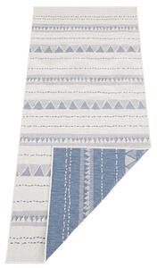 NORTHRUGS - Hanse Home koberce Kusový koberec Twin Supreme 103752 Cream / Blue – na von aj na doma - 80x150 cm
