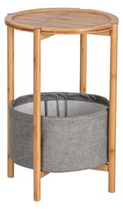 Bambusový odkladací stolík Wenko Bahari, ø 42 cm