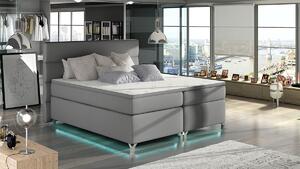 Čalúnená manželská posteľ s úložným priestorom Avellino 140 - sivá (Soft 29)