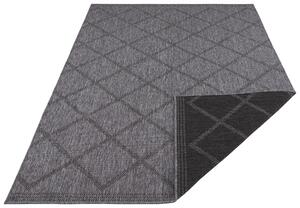 NORTHRUGS - Hanse Home koberce Kusový koberec Twin Supreme 103757 Black / Anthracite – na von aj na doma - 80x350 cm