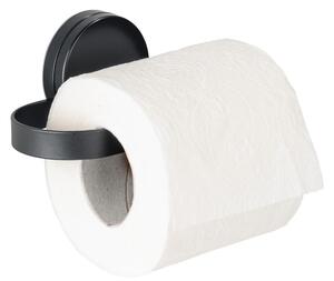 Čierny držiak na toaletný papier Wenko Static-Loc® Pavia