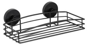 Čierna nástenná polica do kúpeľne Wenko Vacuum-Loc® Pavia, šírka 26 cm