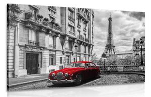 Obraz červené retro auto v Paríži Varianta: 90x60