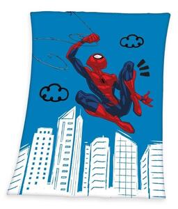 HERDING Fleece deka Spiderman city Polyester, 130/170 cm