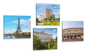 Set obrazov krásy veľkolepých miest Varianta: 4x 40x40