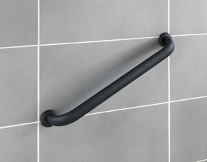 Čierne bezpečnostné madlo do sprchy Wenko Secura, výška 67,5 cm