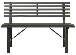 Záhradná lavička 110 cm oceľová čierna