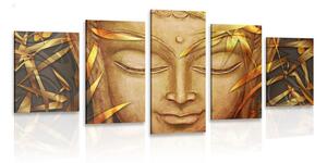 5-dielny obraz usmievajúci sa Budha Varianta: 100x50