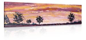 Obraz olejomaľba levanduľového poľa Varianta: 150x50