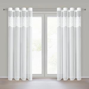 ZÁCLONA NA KRÚŽKOCH AFRODYTA 140X250 CM CM BIELA