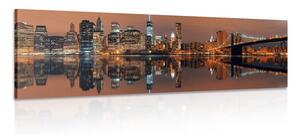 Obraz odraz Manhattanu vo vode Varianta: 150x50