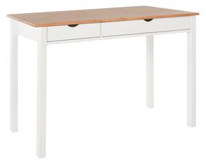 Bielo-hnedý pracovný stôl z borovicového dreva Støraa Gava, dĺžka 120 cm