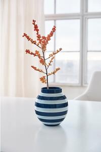 Tmavomodro-biela keramická váza Kähler Design Nuovo, výška 20,5 cm