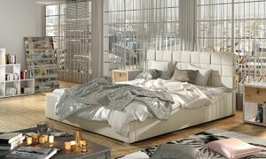 Čalúnená manželská posteľ s roštom Galimo 160 - béžová