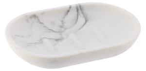 Miska na mydlo Everist Marble, biela