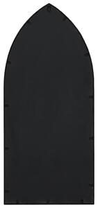 Záhradné zrkadlo čierne 70x30 cm exteriérové železo