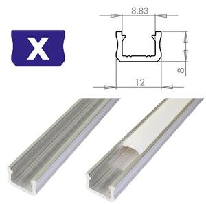 BERGE Hliníkový Profil pre LED pásky X Slim Povrchový 1m