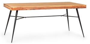 Besoa Vantor, jedálenský stôl, agátové drevo, železná kostra, 175 x 78 x 80 cm, drevo