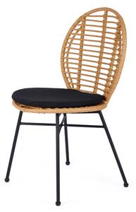 Jedálenská stolička SCK-472 prírodná/čierna