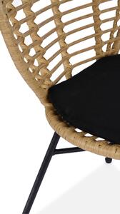 Jedálenská stolička SCK-472 prírodná/čierna