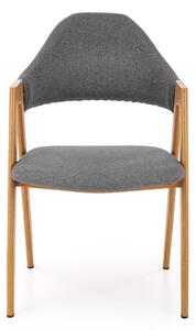 Jedálenská stolička SCK-344 dub medový/sivá