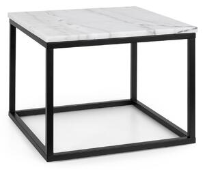 Besoa Volos T50, konferenčný stolík, 50 x 40 x 50 cm, mramor, interiér & exteriér, čierny/biely