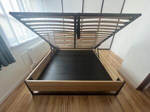 Dubová posteľ (výklopná) LOFT 120x200cm