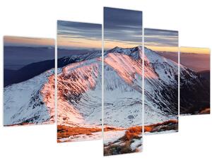 Obraz - Zimná horská panoráma II. (150x105 cm)