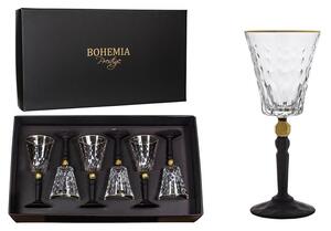 BOHEMIA PRESTIGE CONTE BLACK POHÁR NA VÍNO 260ML SADA 6 KS