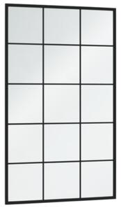 Nástenné zrkadlo, čierne 100x60 cm, kov