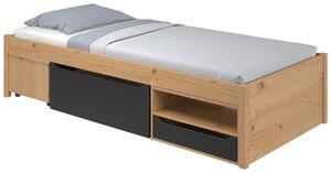 POSTEĽ S ÚLOŽNÝM PRIESTOROM, 90/200 cm prírodná farba, čierna MID.YOU - Online Only detský nábytok, Online Only