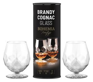 BOHEMIA PRESTIGE DESIRE POHÁR NA KOŇAK V TUBE 530 ML SADA 2KS