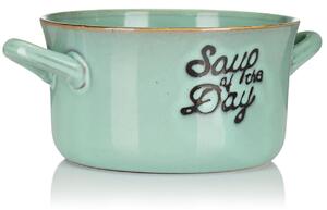 Kameninová miska na polievku Soup 500 ml zelená