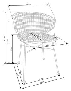 Jedálenská stolička SCK-407 prírodná/čierna