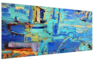 Obraz - Abstraktné olejomaľba (120x50 cm)