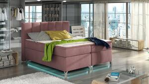 Čalúnená manželská posteľ s úložným priestorom Barino 180 - ružová