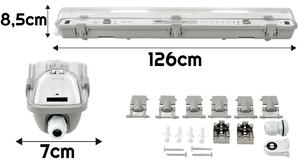 BERGE Svietidlo pre LED trubice TRU005 - T8 1x120cm - 230V - IP65