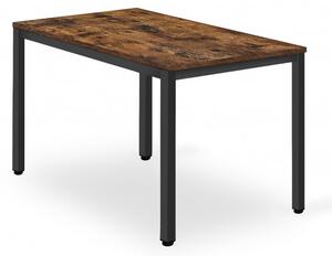 Jedálenský stôl TESSA rustikálny s čiernymi nohami