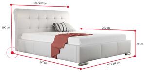 Čalúnená posteľ BERAM, 200x200, soft 17