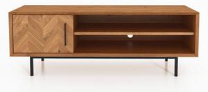 TV stolík z dubového dreva v prírodnej farbe 144x50 cm Abies - The Beds