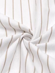 Bielo-béžové flanelové obliečky na jednolôžko Westwing Collection Talin, 155 x 220 cm