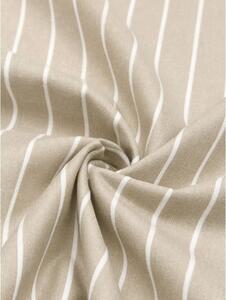 Bielo-béžové flanelové obliečky na dvojlôžko Westwing Collection Talin, 200 x 200 cm