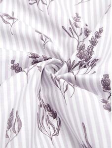 Bielo-ružové obliečky na dvojlôžko z ranforce bavlny Westwing Collection, 200 x 200 cm